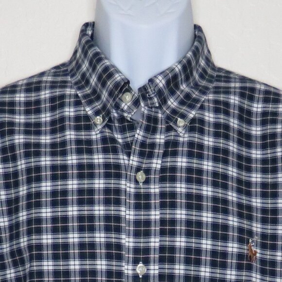 Ralph Lauren* Men's Long Sleeve Button Down Curved Hem Classic Fit Shirt~ XL - Picture 5 of 13